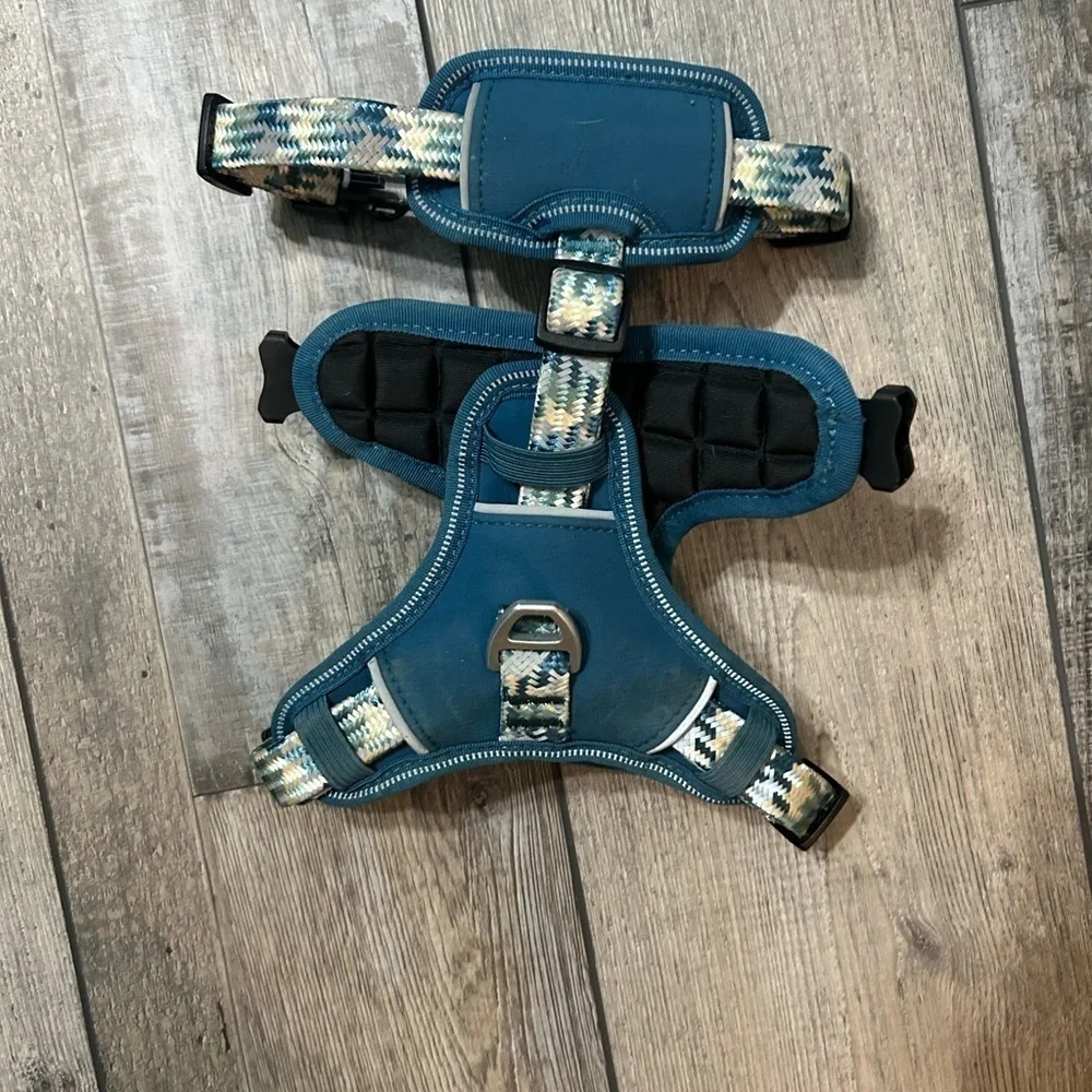 🐶 🐾🌲Acadia Trail teal dog harness